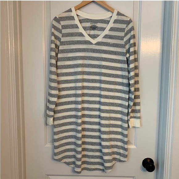 Lauren Ralph Lauren Other - Lauren by Ralph Lauren Striped Cotton Blend Sleep Night Shirt T-shirt